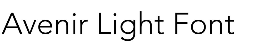 Avenir Light Font free download