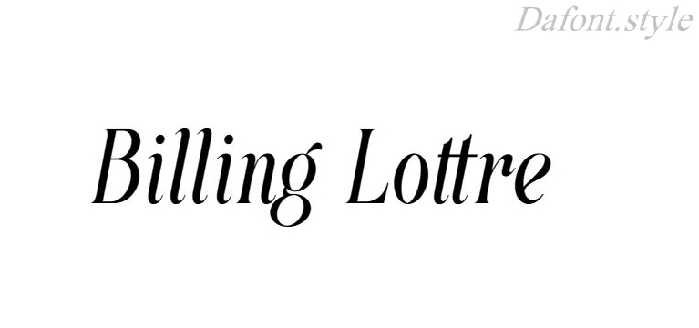 Billing Lottre font free download