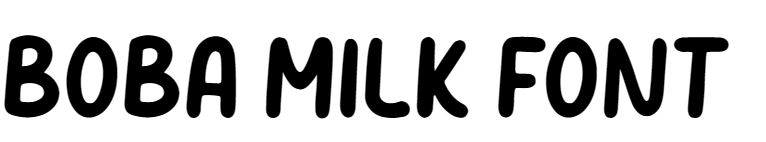 Boba Milk Font free download