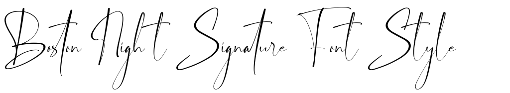 Boston Night Signature Font download