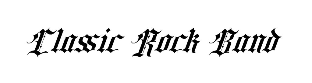 Classic Rock Band font download