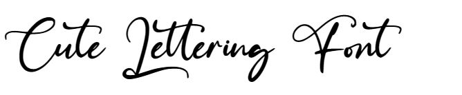 Cute Lettering Font free download