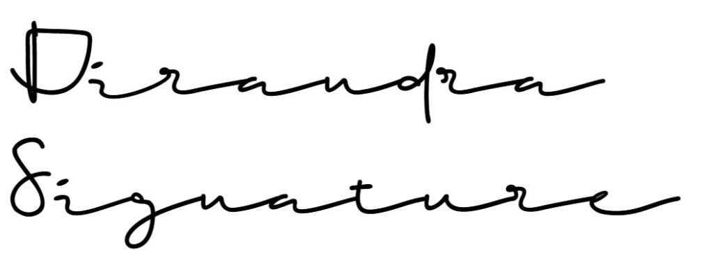 Dirandra Signature font free download