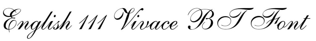 English 111 Vivace BT Font free download