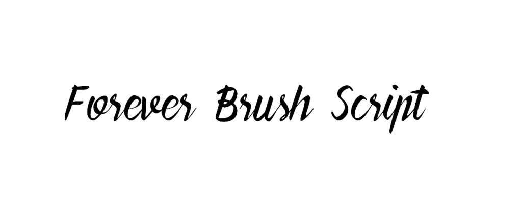 Forever Brush Script font