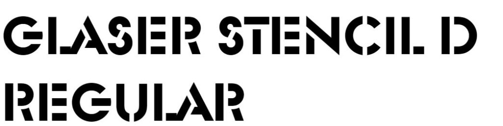 Glaser Stencil D Regular font free download