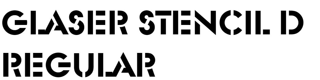 Glaser Stencil D Regular font free download