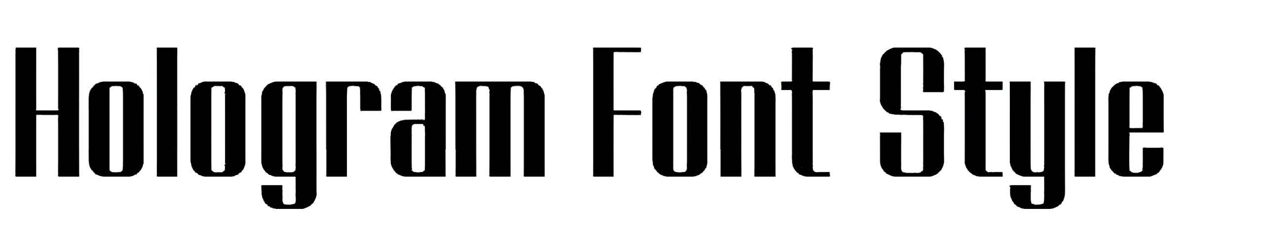 Hologram Font download