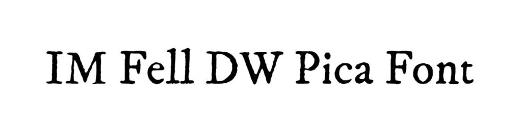 IM Fell DW Pica Font download