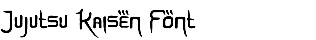 Jujutsu Kaisen Font download