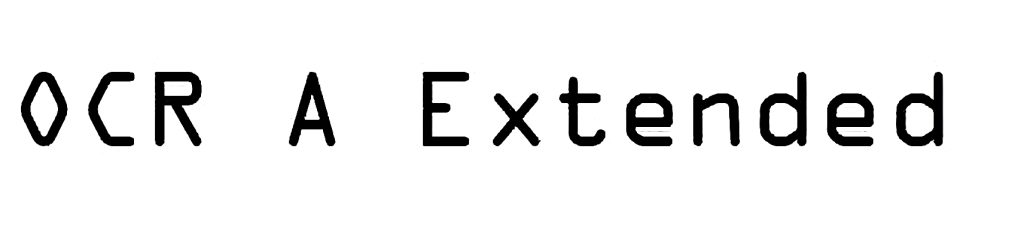 OCR A Extended Font Download, Dafont Free Font