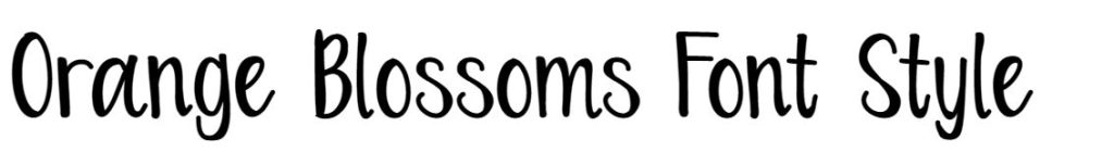 Orange Blossoms Font free download