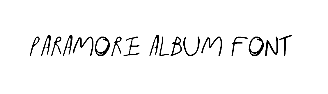 Paramore Album Font download