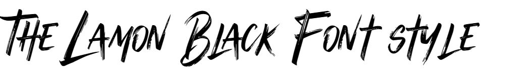 The Lamon Black Font free download