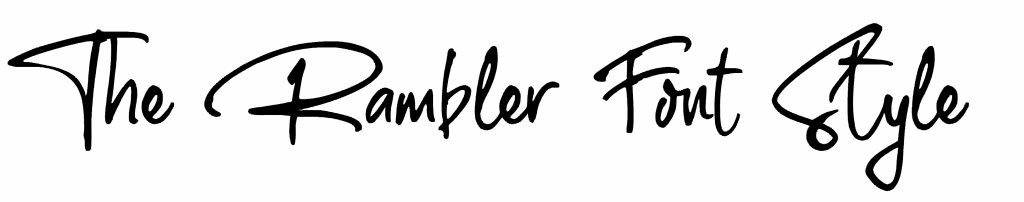 The Rambler Font download