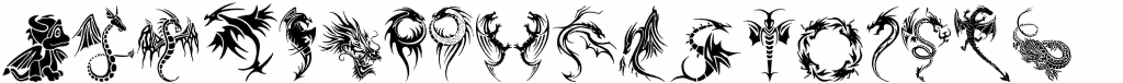 Tribal Dragons Tattoo Designs font download