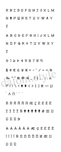Xbones font letter style preview
