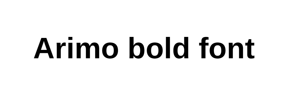 Arimo Bold font free download