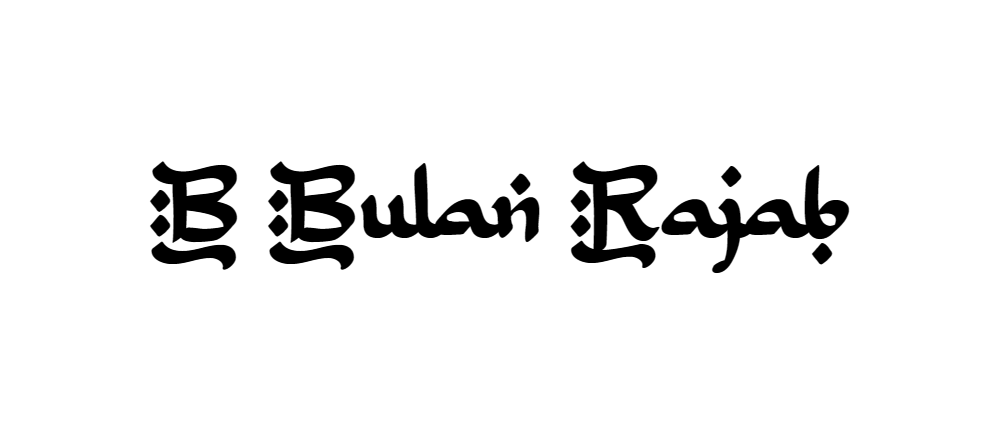 B Bulan Rajab font free download