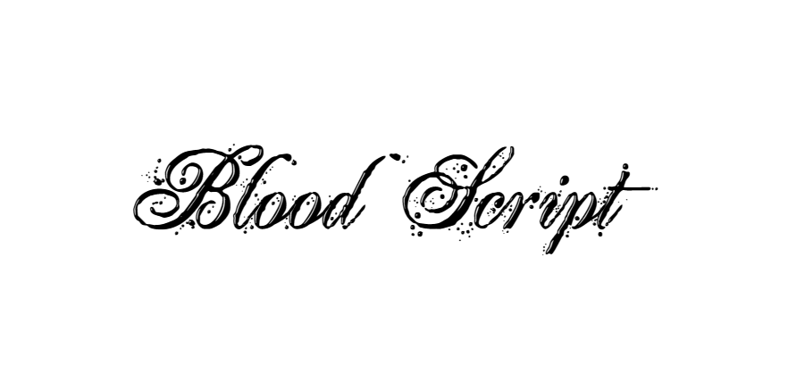 Blood Script font download