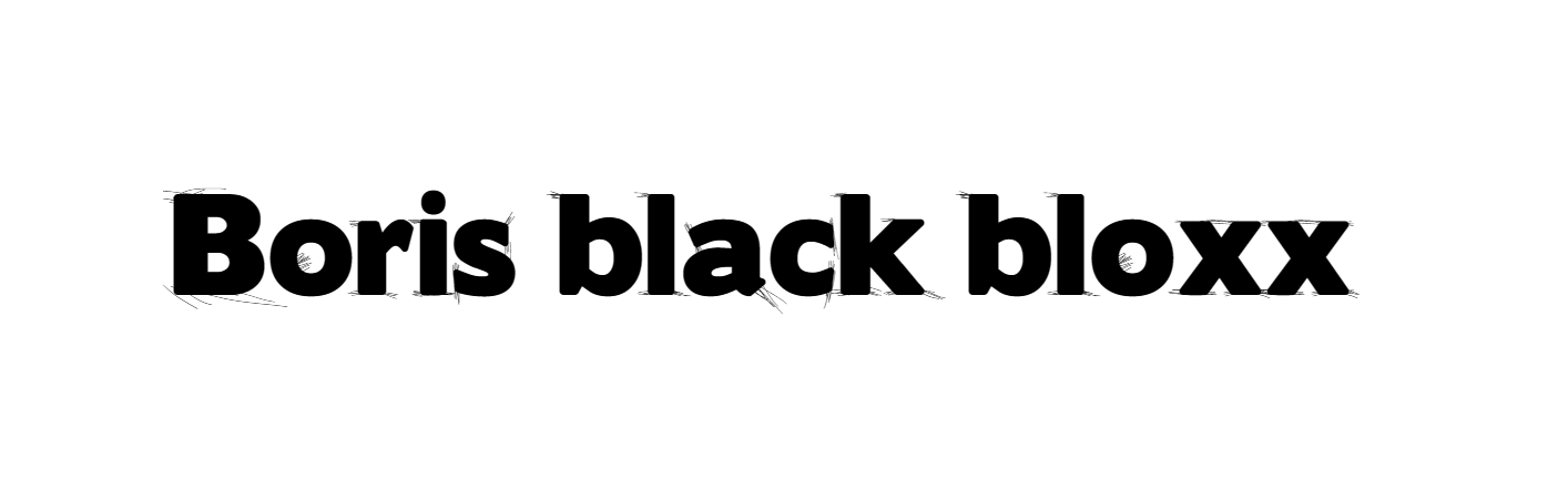 Boris black bloxx font free download