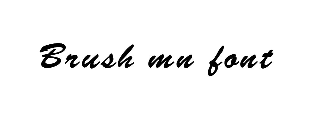 Brush mn font free download