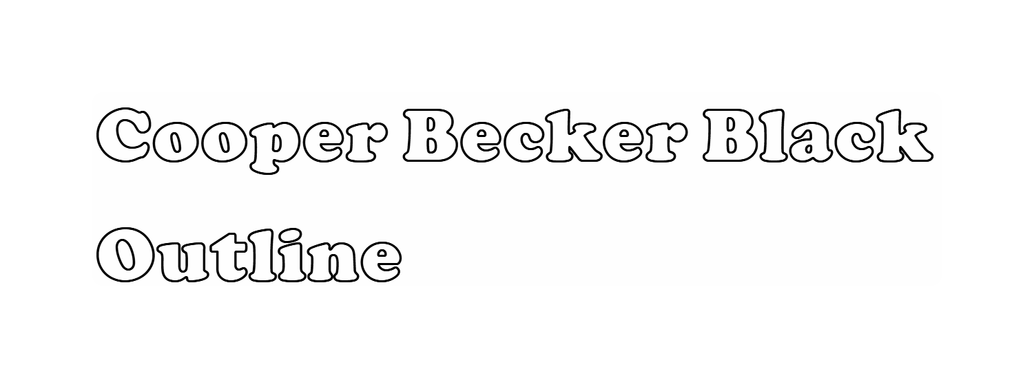 Cooper Becker Black Outline font download