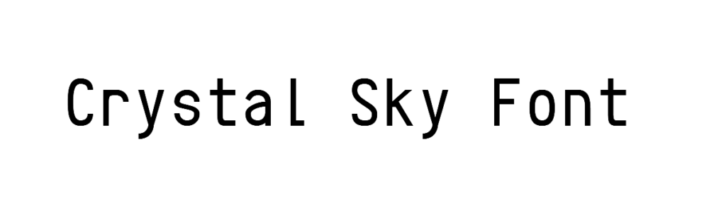 Crystal Sky Font download Crystal Regular