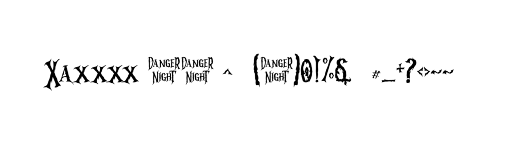 Danger night font free download