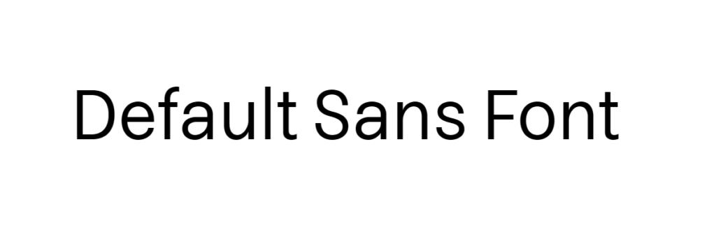 Default Sans Font download