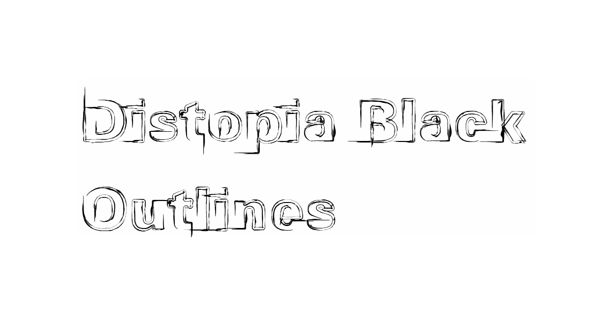 Distopia Black Outlines font download