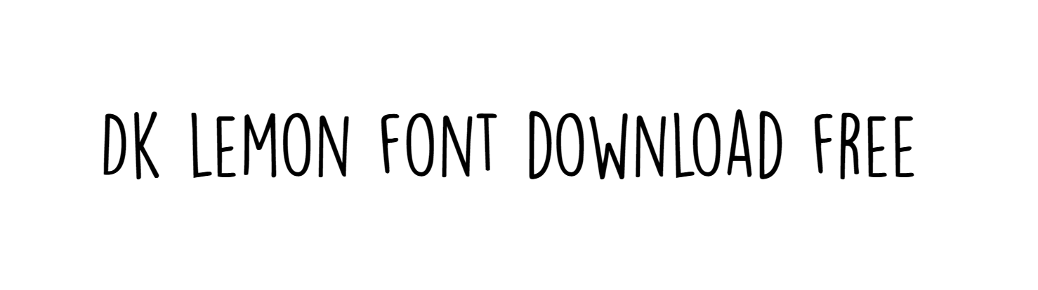 Dk lemon font download