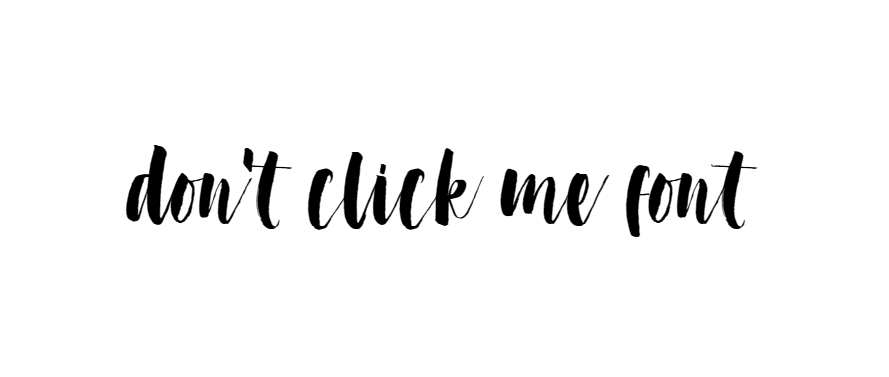 Don t click me font free download