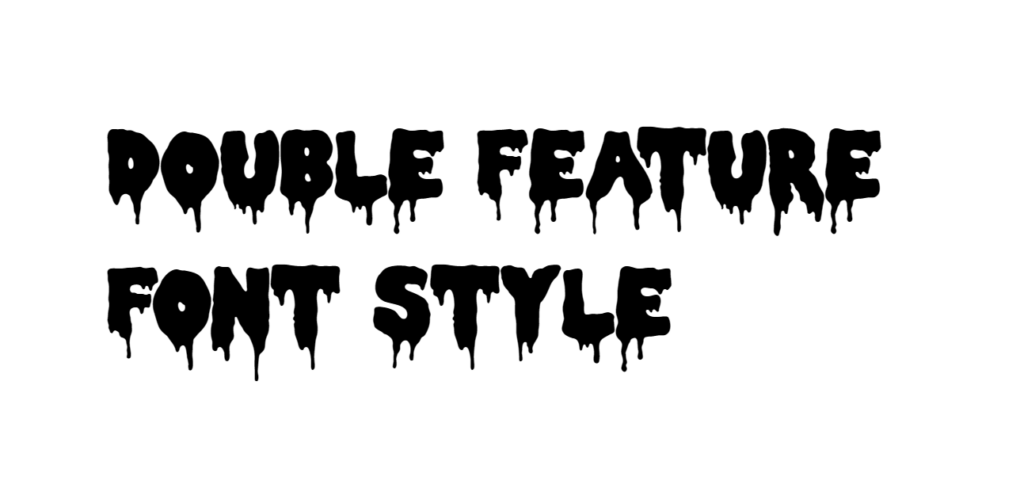 Double feature font dafont