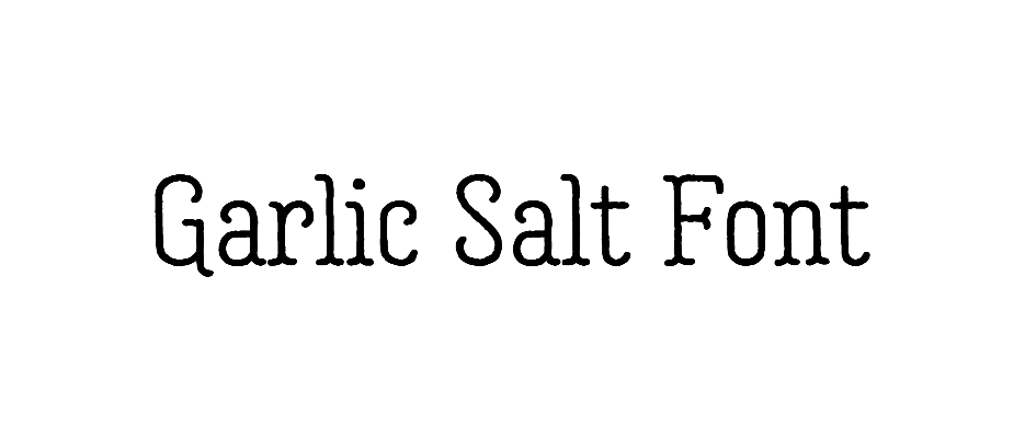 Garlic Salt Font download