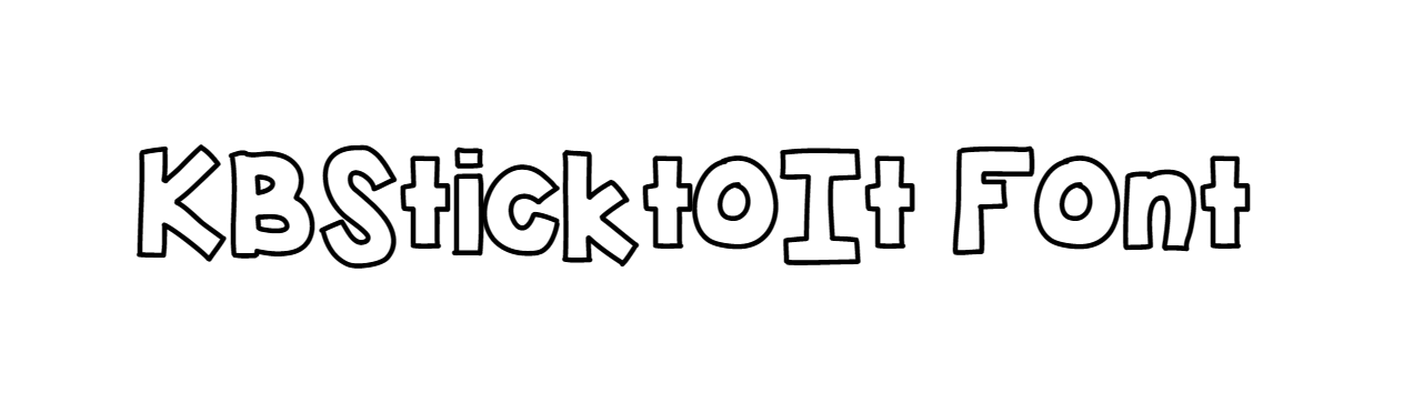 KBSticktoIt Font download, KB Stick to It Font