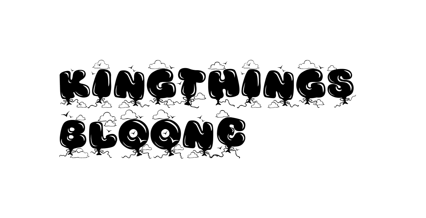 Kingthings Bloone font download #balloons