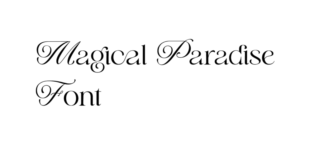 Magical Paradise Font download