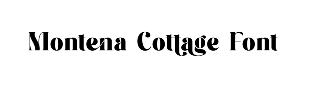 Montena Cottage Font download