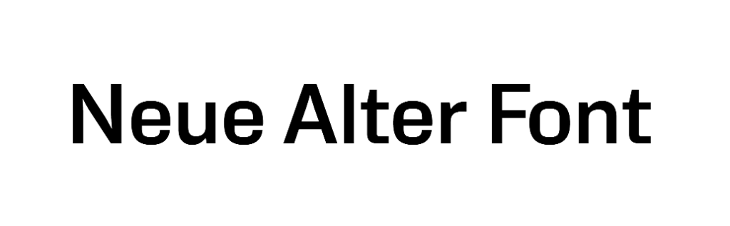 Neue Alter Font download