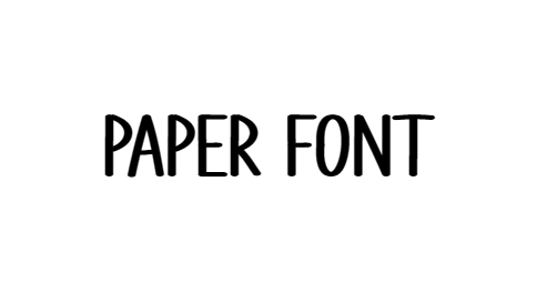 Paper font download free