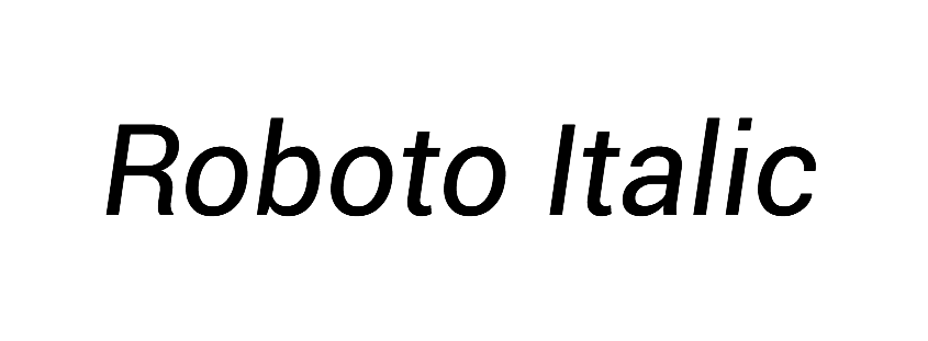 Roboto Italic font download