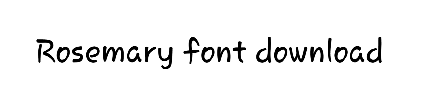 Rosemary font download