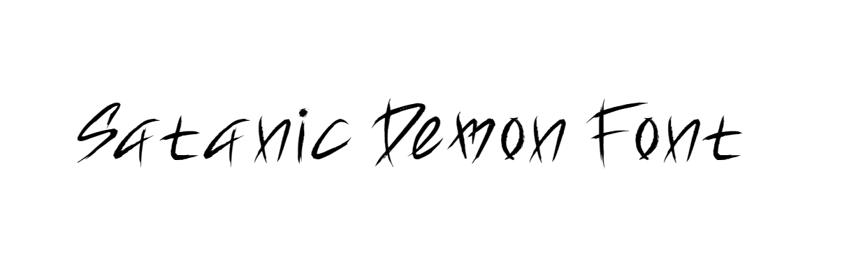 Satanic Demon Font download