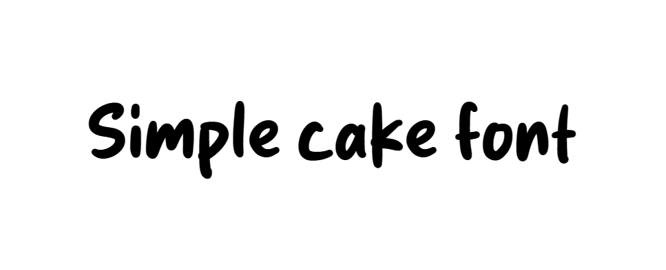 Simple cake font free download