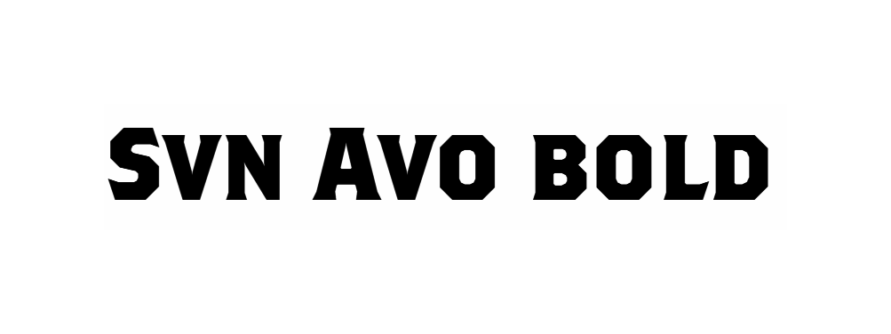 Svn Avo bold font download