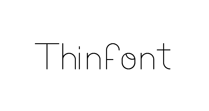 Thin font download