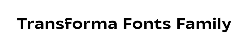 Transforma Fonts Family download