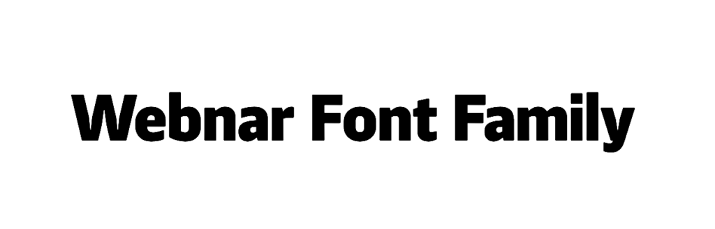 Webnar Font download webnar bold