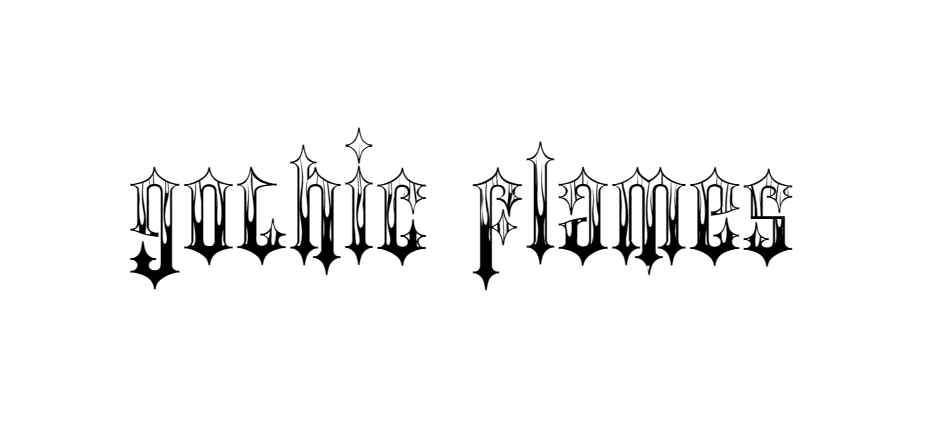 Gothic flames font download